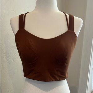 Lululemon Athletica - Brown - Like A Cloud Longline Sports Bra - Size 12 D/DD
